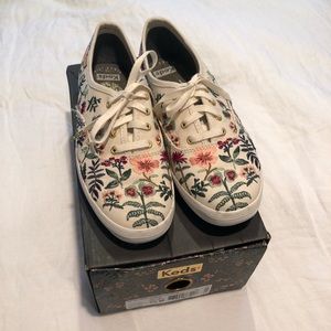 Rifle Paper Co Embroidered Keds